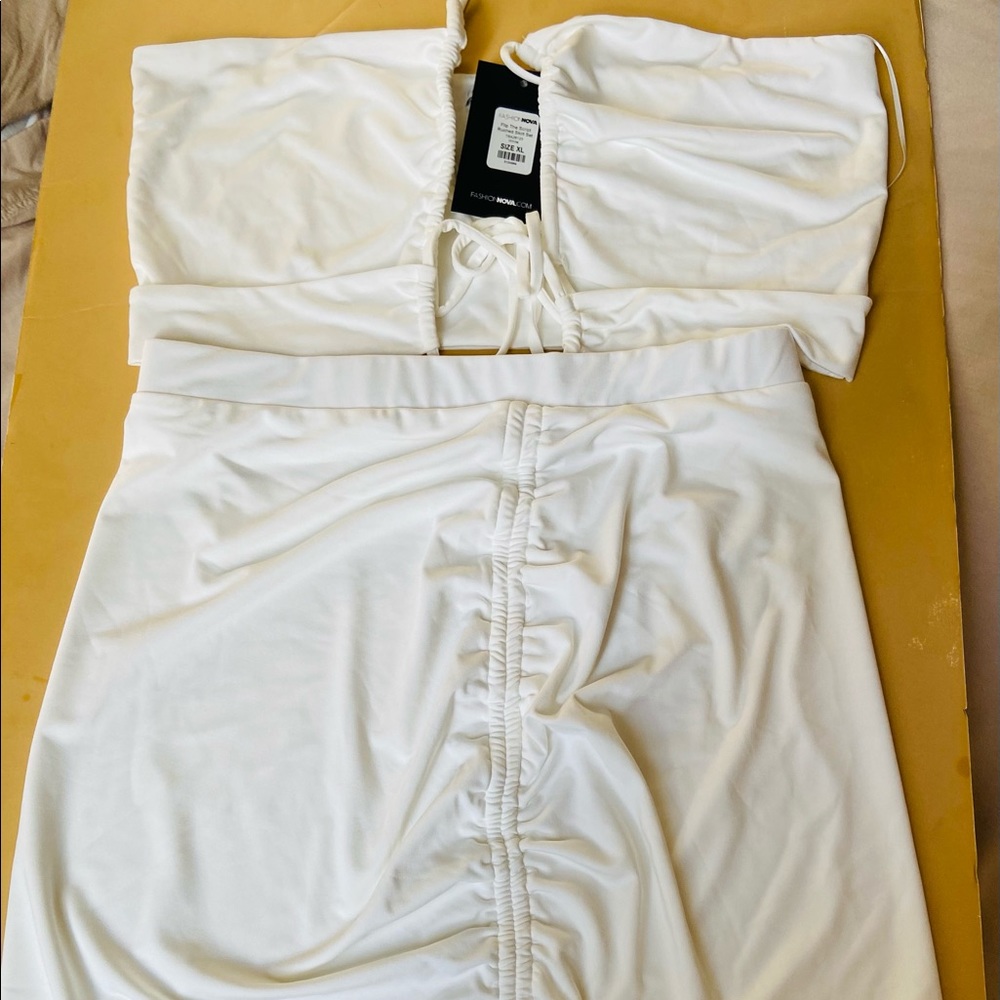 Fashion Nova Skirt Set Flip the Script X-Large NWT - Picture 4 of 5